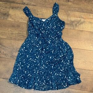 Franki by Francesca's Girls Floral Blue Dress in Youth Size 8